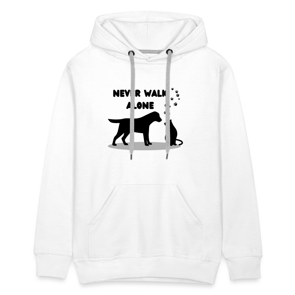 Men’s Premium Hoodie - Never walk alone - weiß