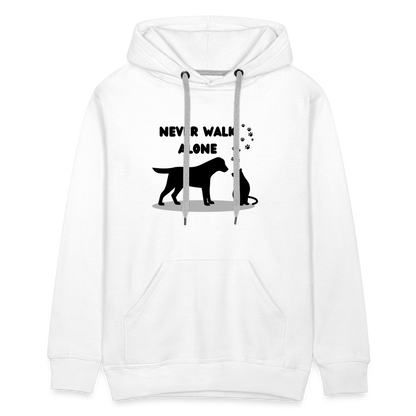 Men’s Premium Hoodie - Never walk alone - weiß