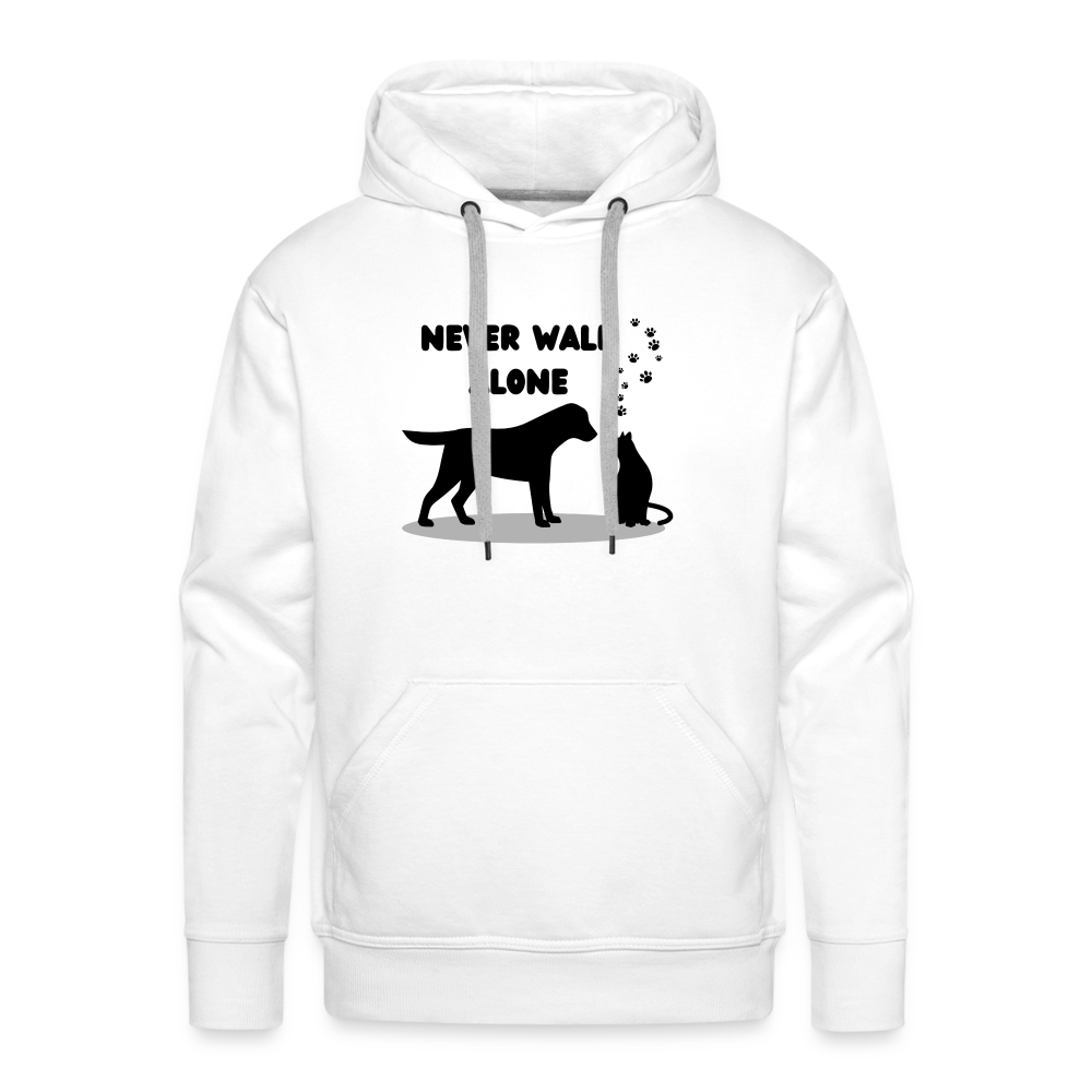 Men’s Premium Hoodie - Never walk alone - weiß