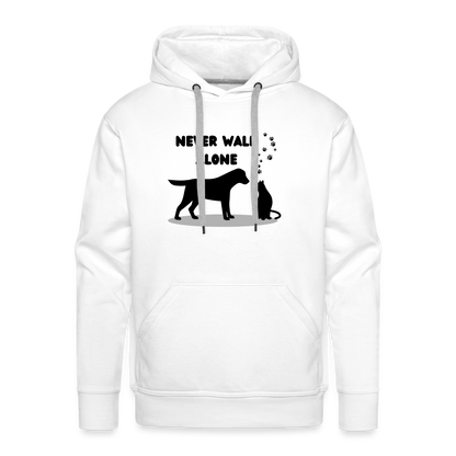 Men’s Premium Hoodie - Never walk alone - weiß