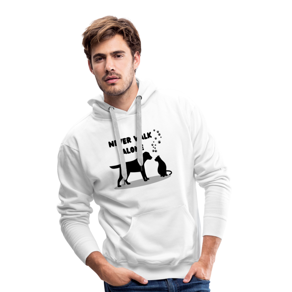 Men’s Premium Hoodie - Never walk alone - weiß