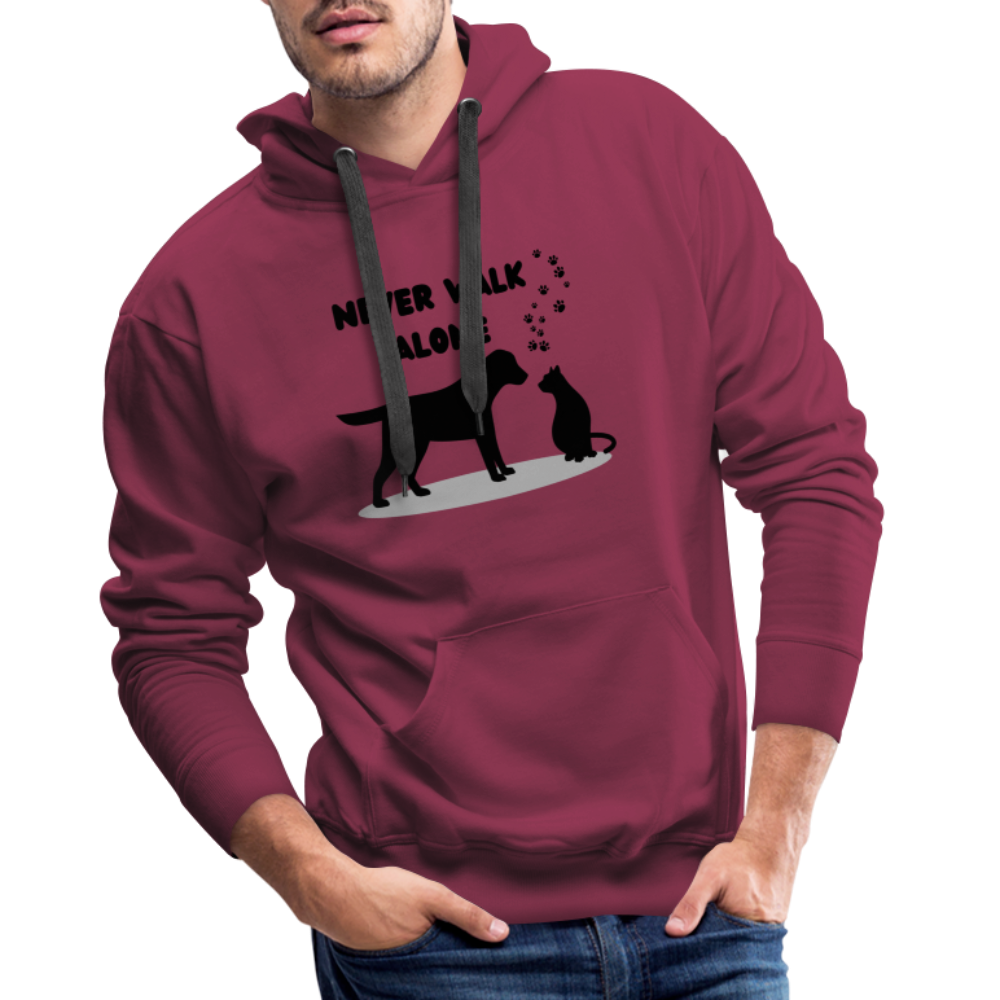 Men’s Premium Hoodie - Never walk alone - Bordeaux