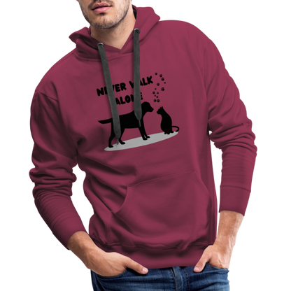 Men’s Premium Hoodie - Never walk alone - Bordeaux