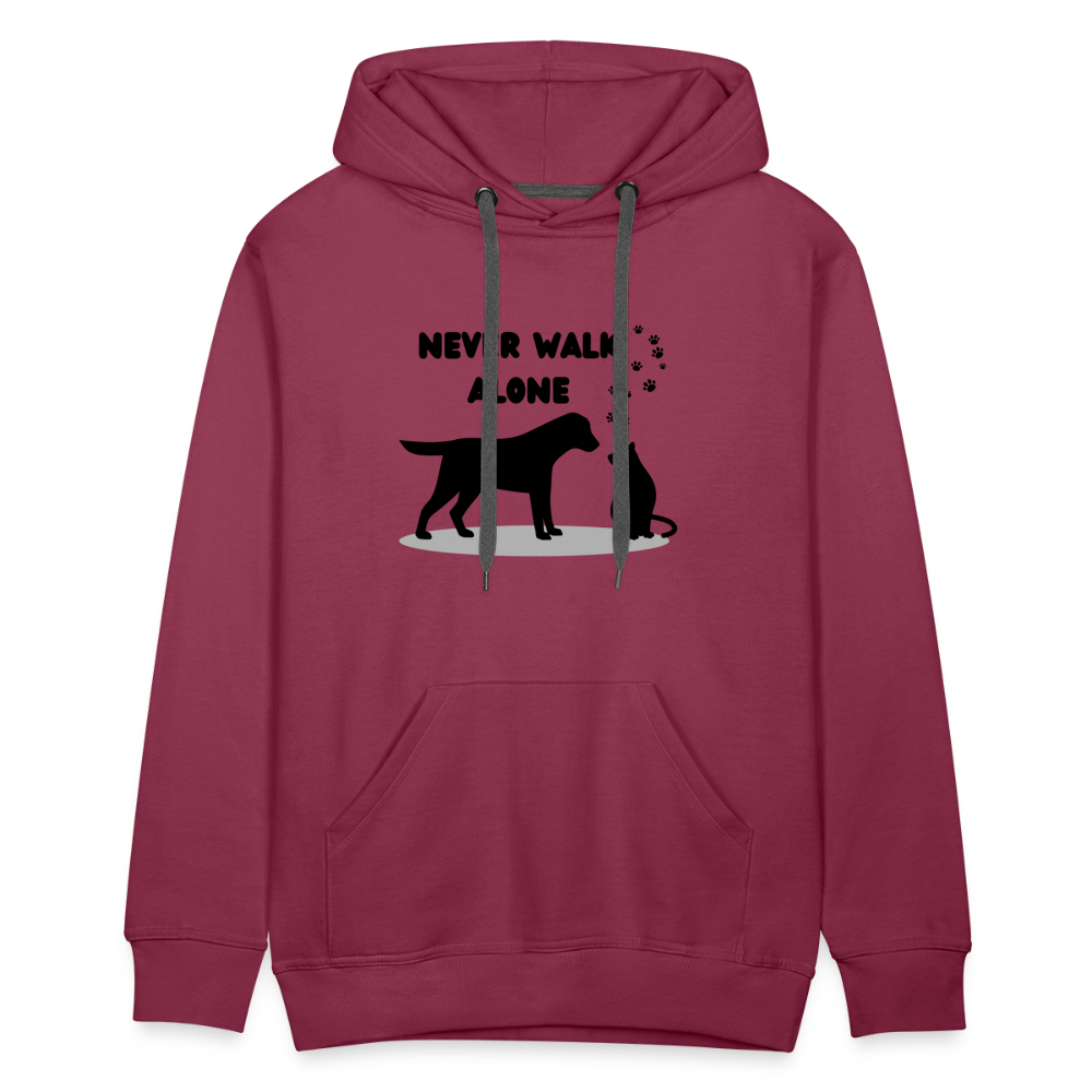 Men’s Premium Hoodie - Never walk alone - Bordeaux