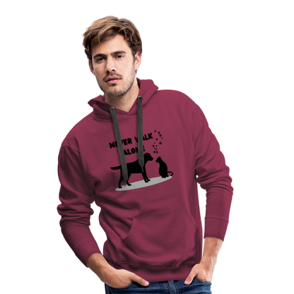 Men’s Premium Hoodie - Never walk alone - Bordeaux