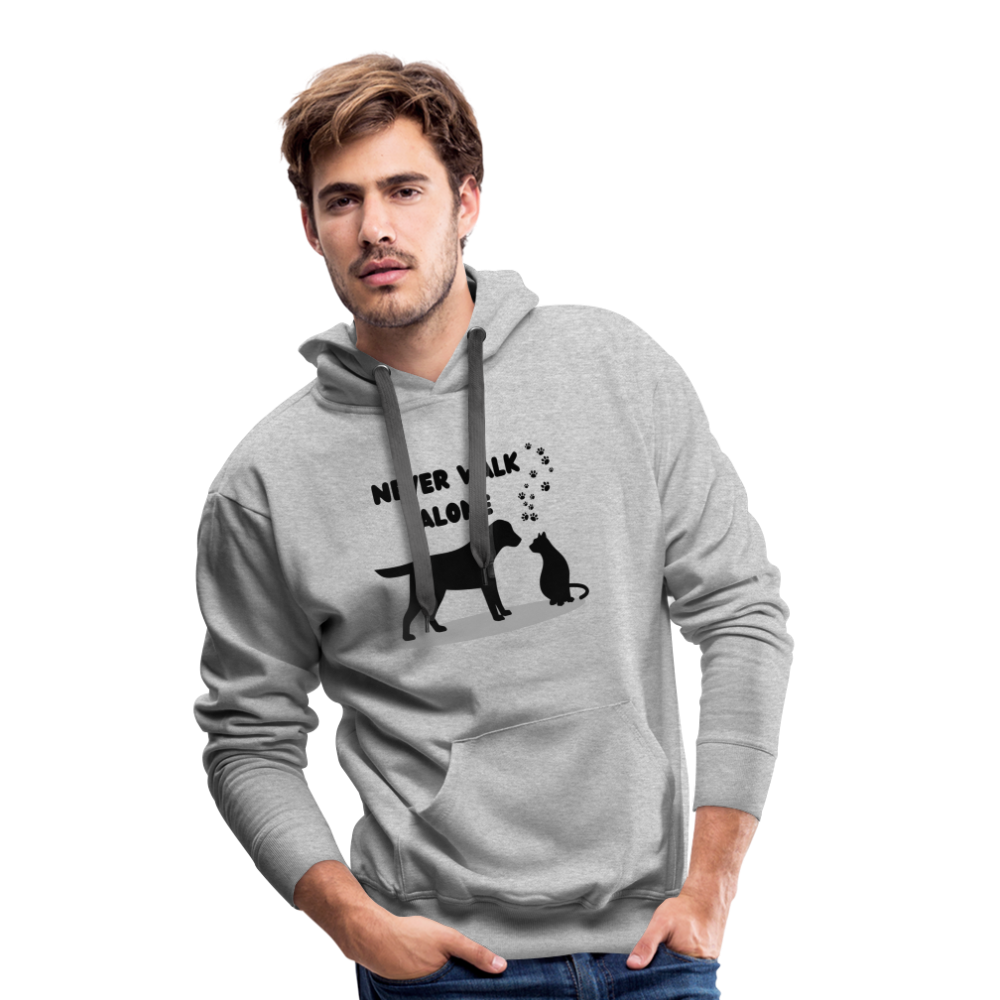 Men’s Premium Hoodie - Never walk alone - Grau meliert