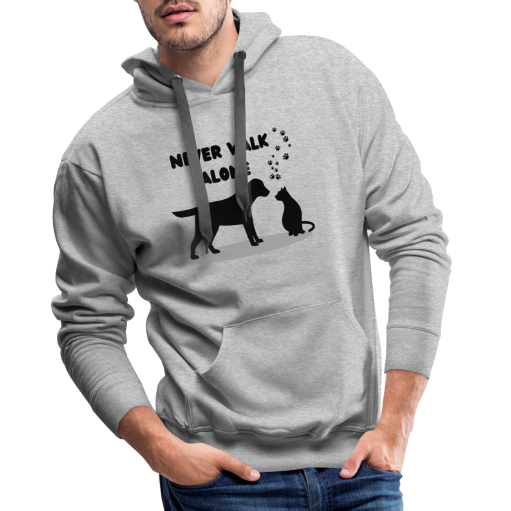 Men’s Premium Hoodie - Never walk alone - Grau meliert