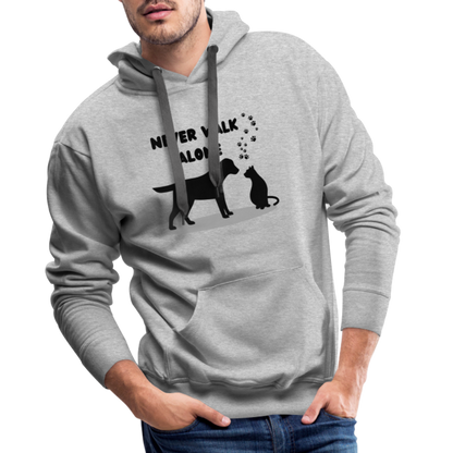 Men’s Premium Hoodie - Never walk alone - Grau meliert