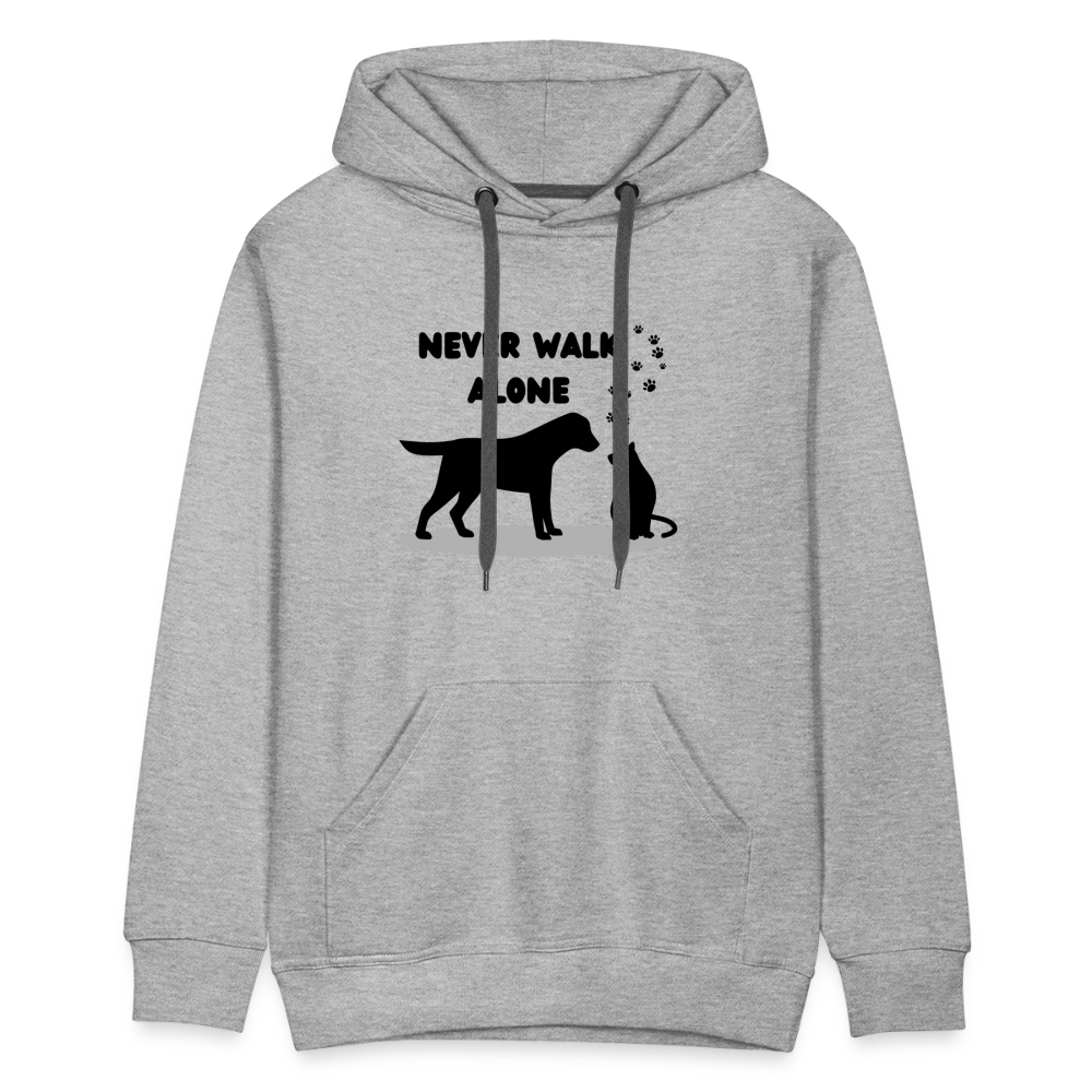 Men’s Premium Hoodie - Never walk alone - Grau meliert