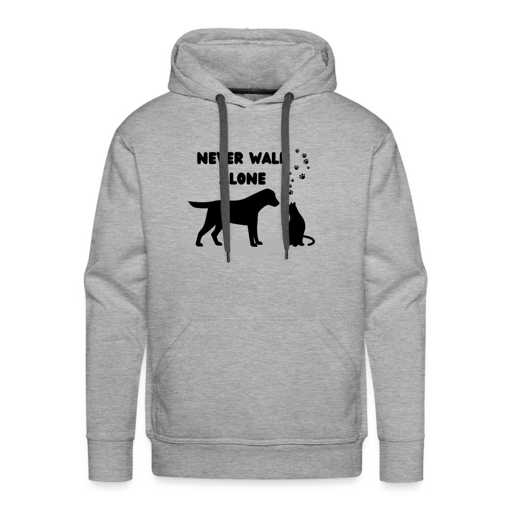 Men’s Premium Hoodie - Never walk alone - Grau meliert