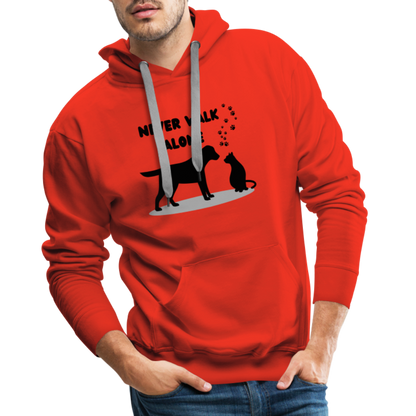 Men’s Premium Hoodie - Never walk alone - Rot