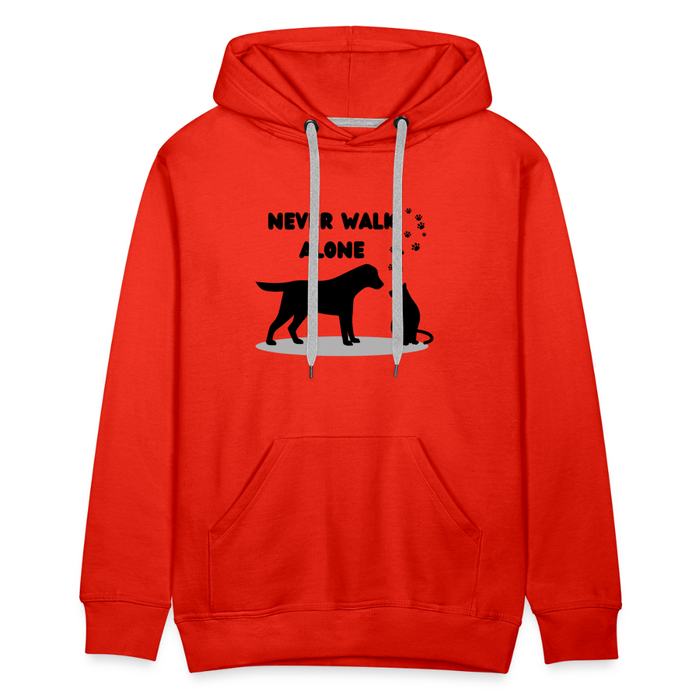 Men’s Premium Hoodie - Never walk alone - Rot