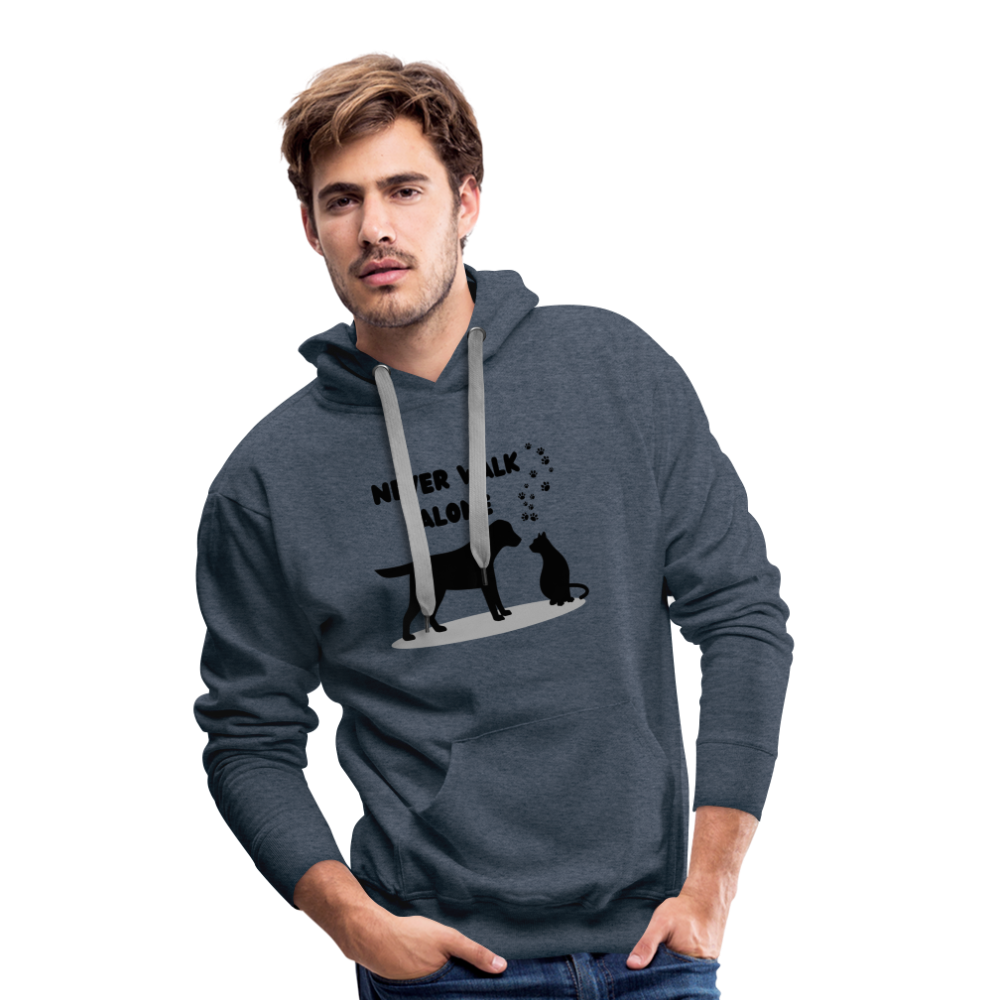 Men’s Premium Hoodie - Never walk alone - Jeansblau