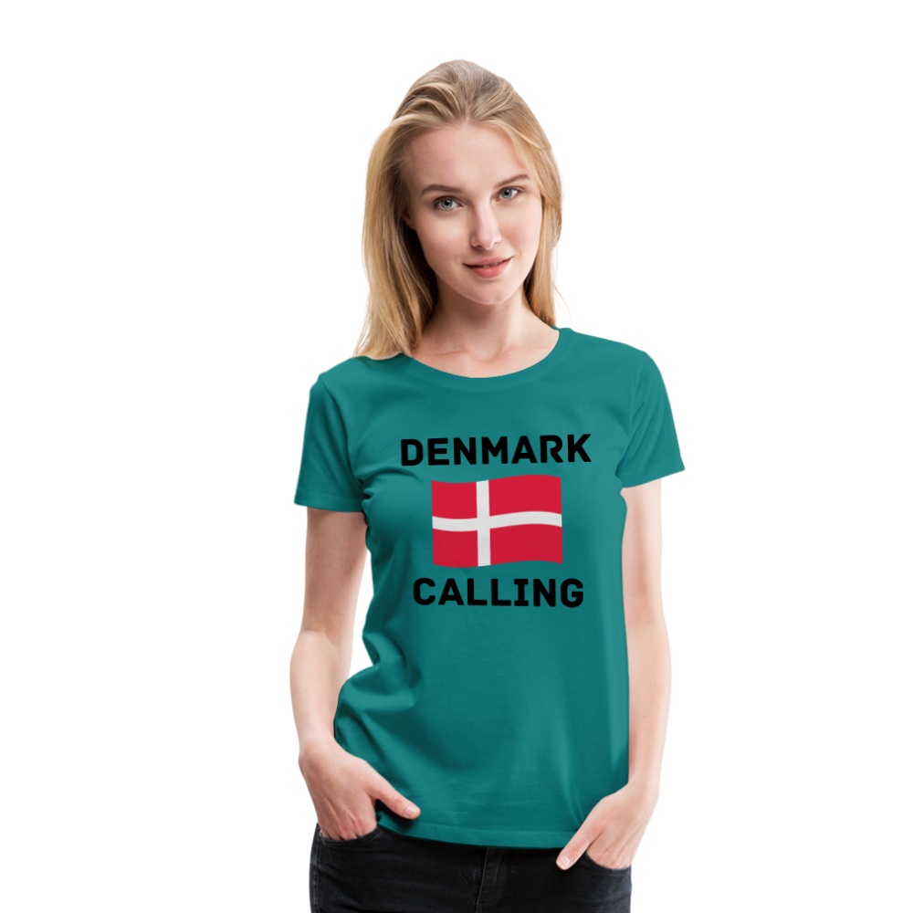 Frauen Premium T-Shirt - Denmark Calling - Divablau