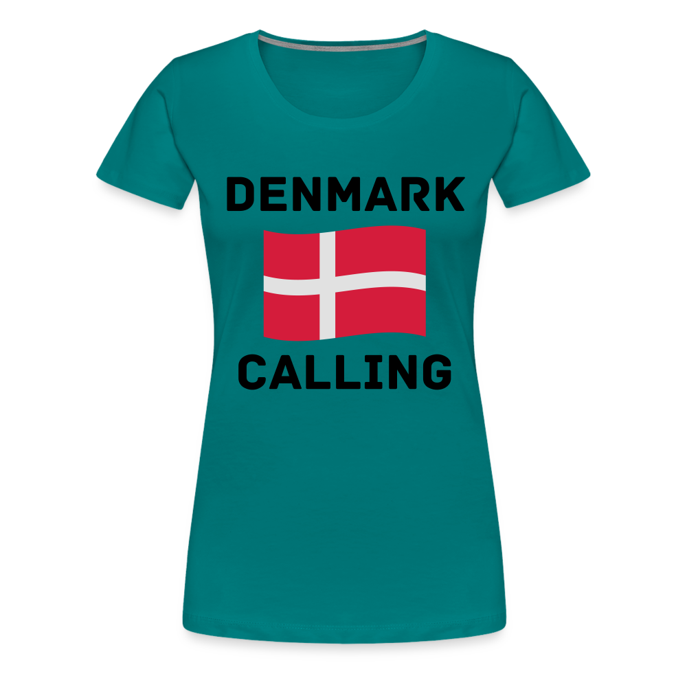 Frauen Premium T-Shirt - Denmark Calling - Divablau