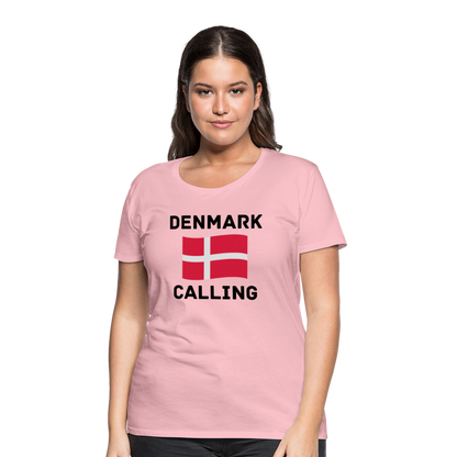 Frauen Premium T-Shirt - Denmark Calling - Hellrosa