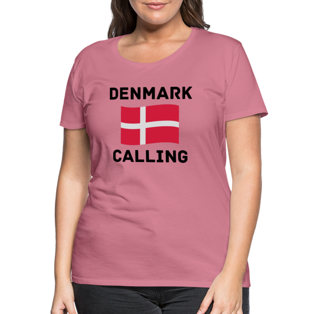 Frauen Premium T-Shirt - Denmark Calling - Malve