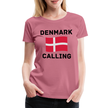 Frauen Premium T-Shirt - Denmark Calling - Malve