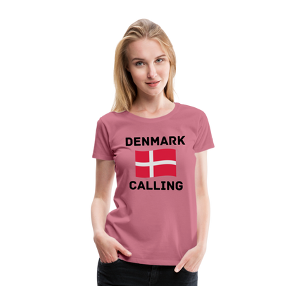 Frauen Premium T-Shirt - Denmark Calling - Malve