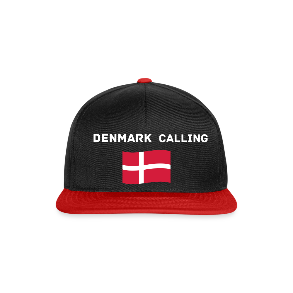 Snapback Cap - Denmark calling - Schwarz/Rot