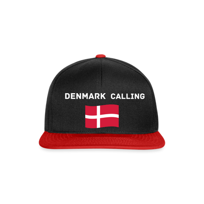 Snapback Cap - Denmark calling - Schwarz/Rot