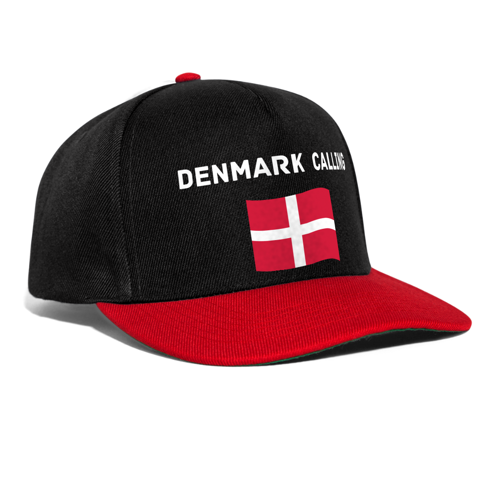 Snapback Cap - Denmark calling - Schwarz/Rot