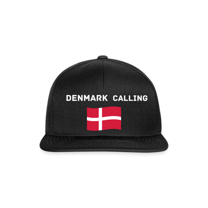 Snapback Cap - Denmark calling - Schwarz/Schwarz