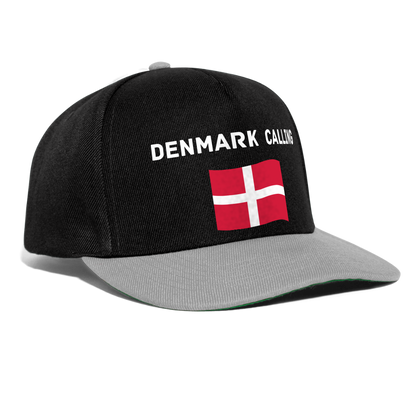 Snapback Cap - Denmark calling - Schwarz/Grau