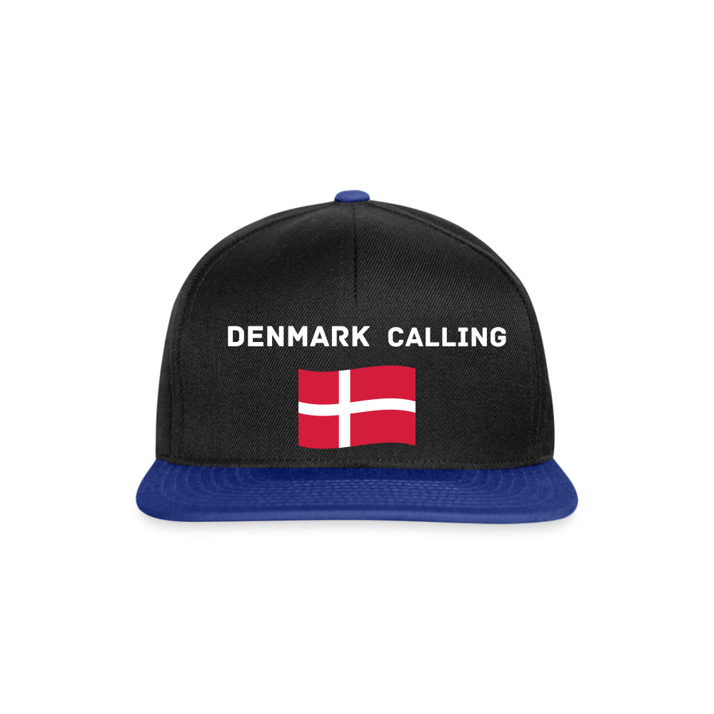 Snapback Cap - Denmark calling - Schwarz/Königsblau