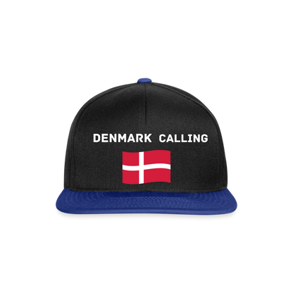 Snapback Cap - Denmark calling - Schwarz/Königsblau