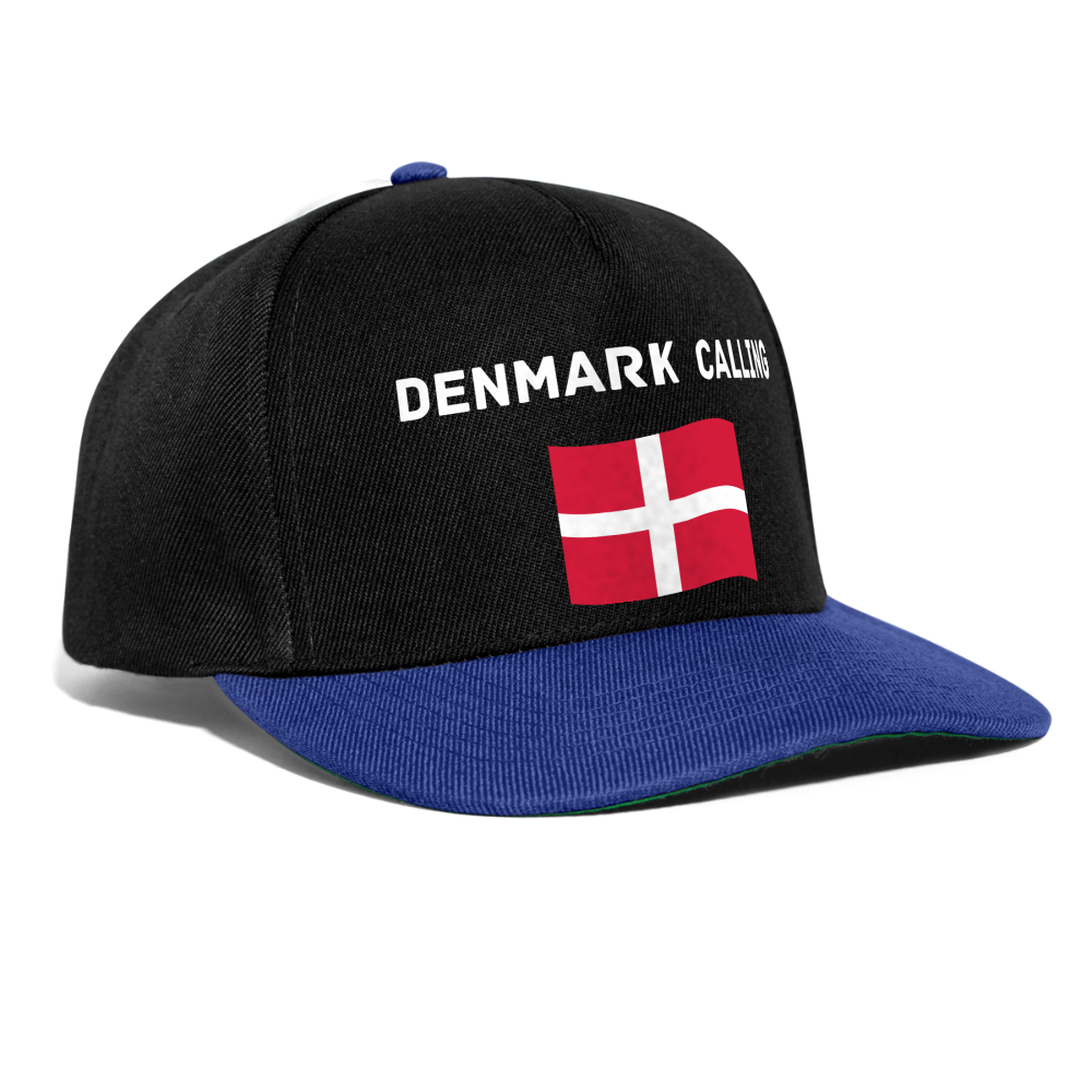 Snapback Cap - Denmark calling - Schwarz/Königsblau