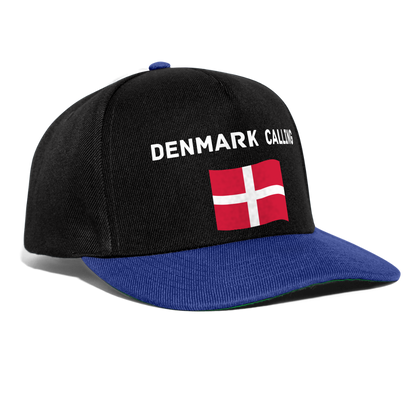 Snapback Cap - Denmark calling - Schwarz/Königsblau