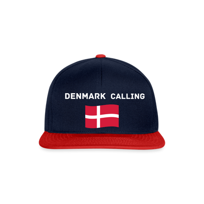 Snapback Cap - Denmark calling - Navy/Rot