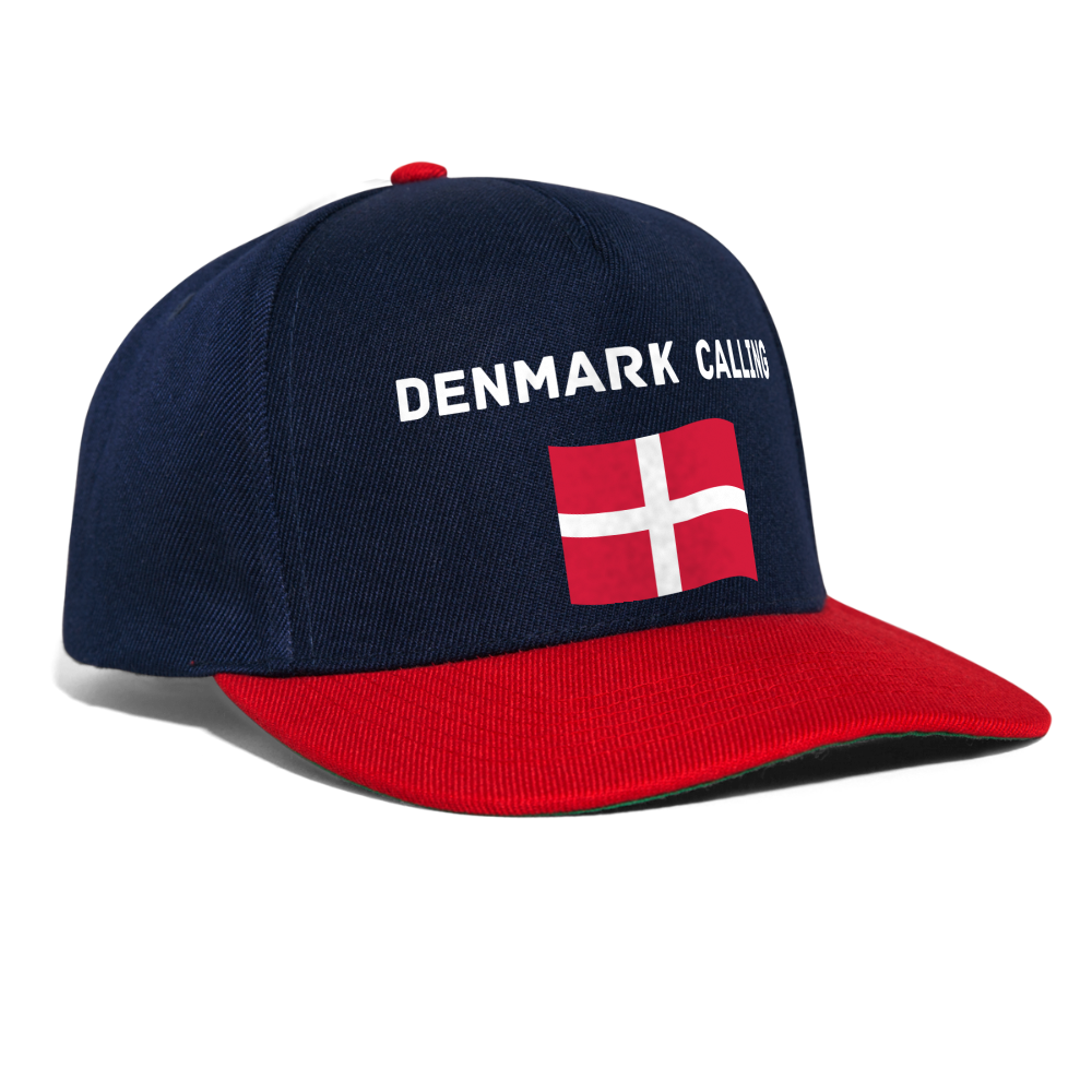 Snapback Cap - Denmark calling - Navy/Rot