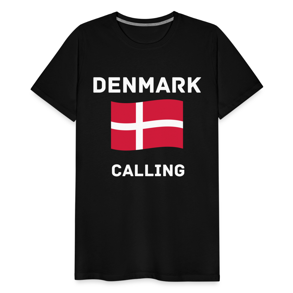 Männer Premium T-Shirt - Denmark calling - Schwarz