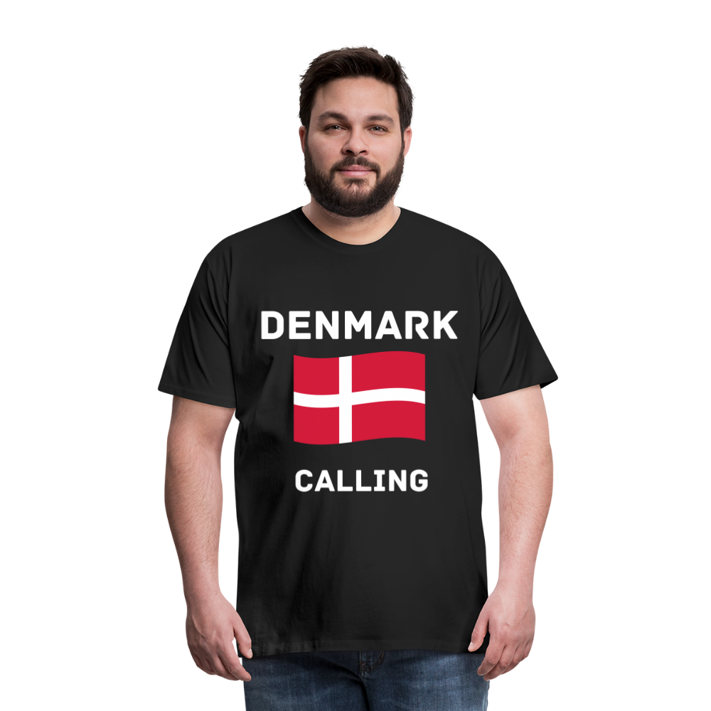 Männer Premium T-Shirt - Denmark calling - Schwarz