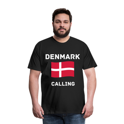 Männer Premium T-Shirt - Denmark calling - Schwarz