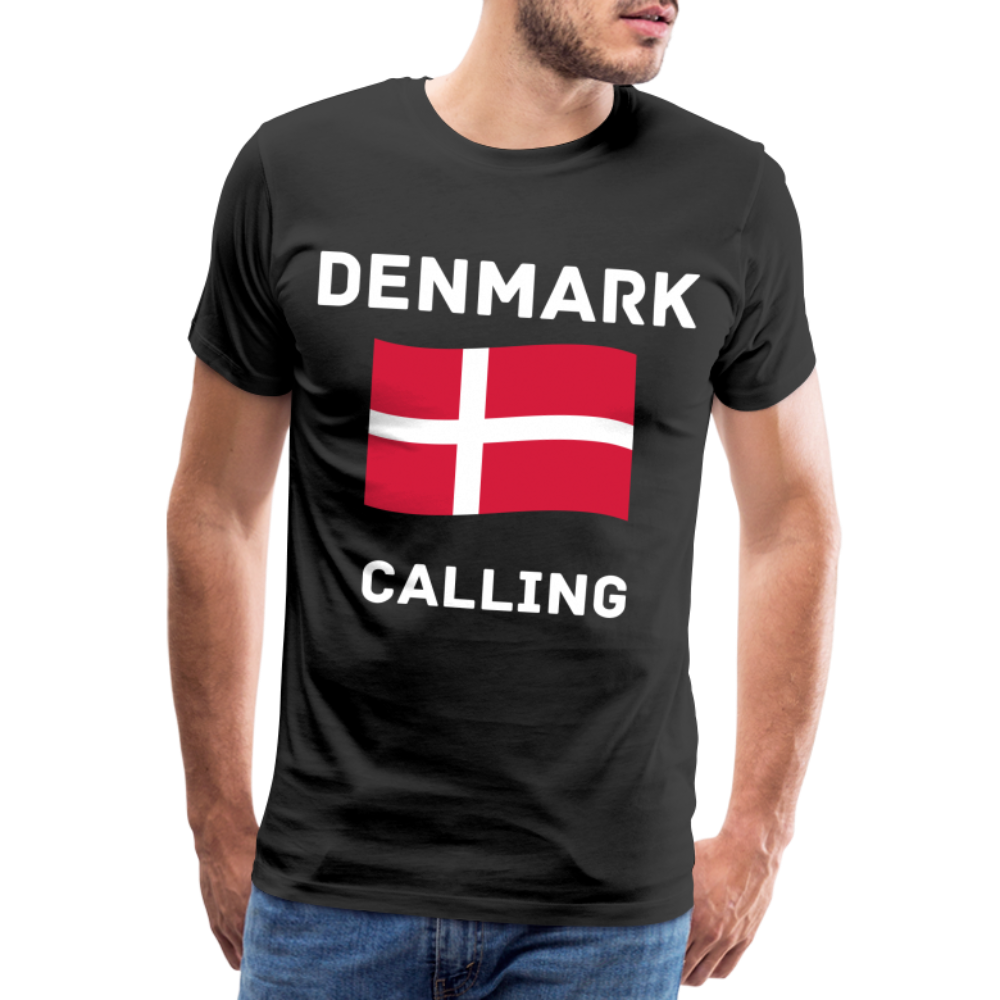 Männer Premium T-Shirt - Denmark calling - Schwarz