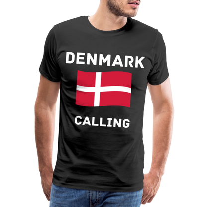 Männer Premium T-Shirt - Denmark calling - Schwarz