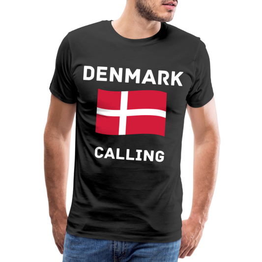 Männer Premium T-Shirt - Denmark calling - Schwarz