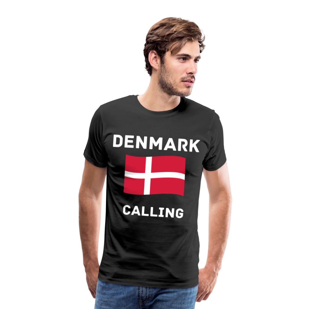 Männer Premium T-Shirt - Denmark calling - Schwarz