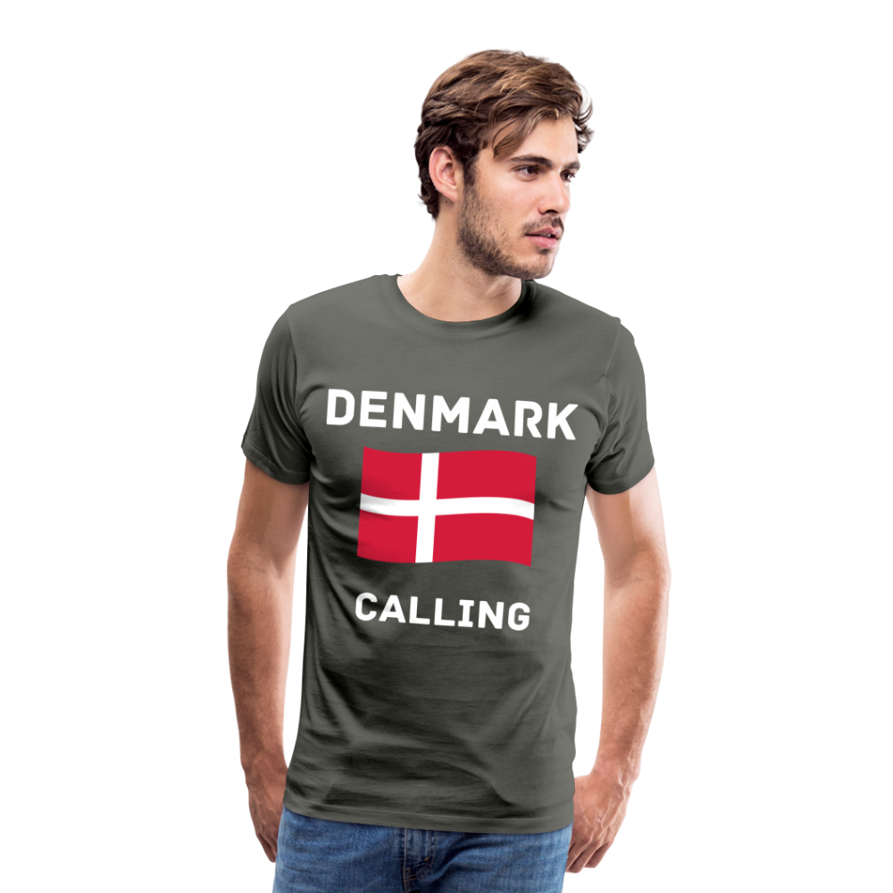 Männer Premium T-Shirt - Denmark calling - Asphalt