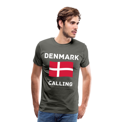 Männer Premium T-Shirt - Denmark calling - Asphalt