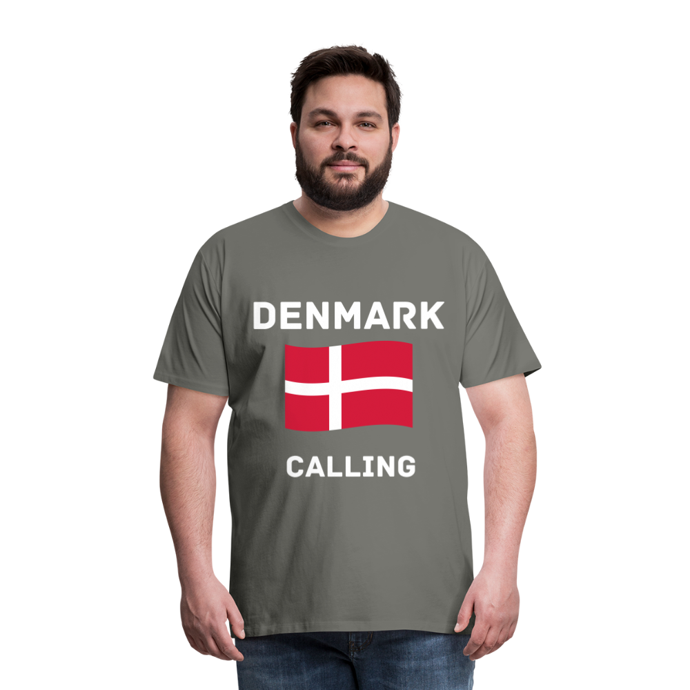 Männer Premium T-Shirt - Denmark calling - Asphalt