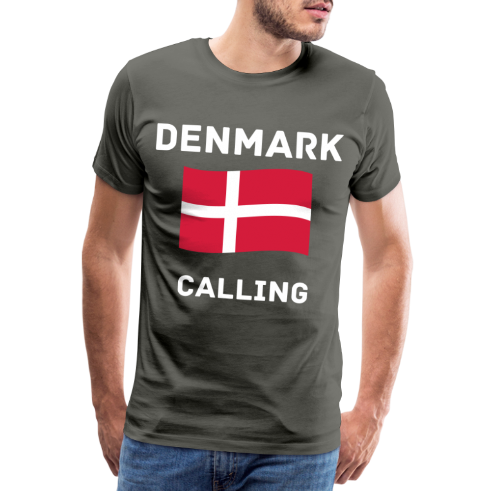 Männer Premium T-Shirt - Denmark calling - Asphalt