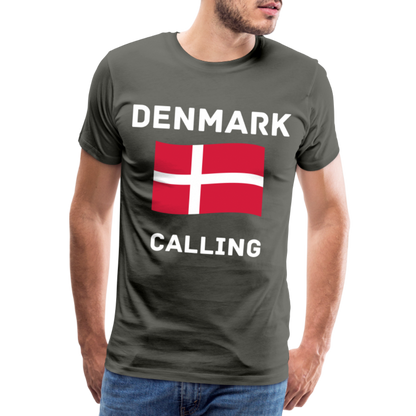 Männer Premium T-Shirt - Denmark calling - Asphalt