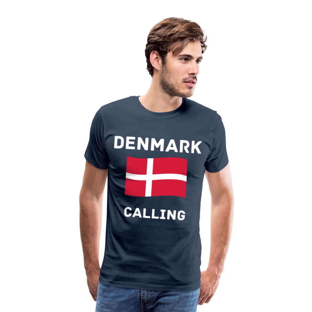 Männer Premium T-Shirt - Denmark calling - Navy