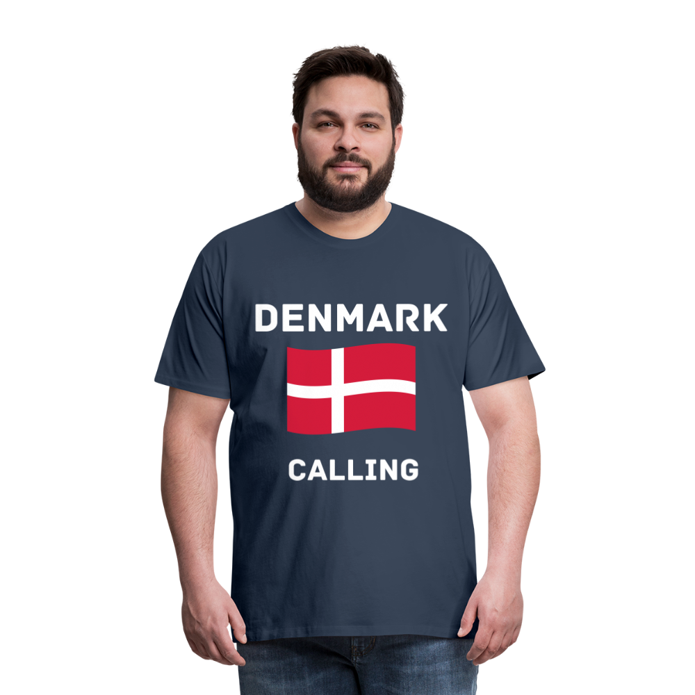 Männer Premium T-Shirt - Denmark calling - Navy