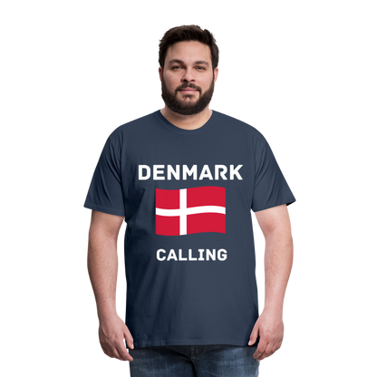 Männer Premium T-Shirt - Denmark calling - Navy