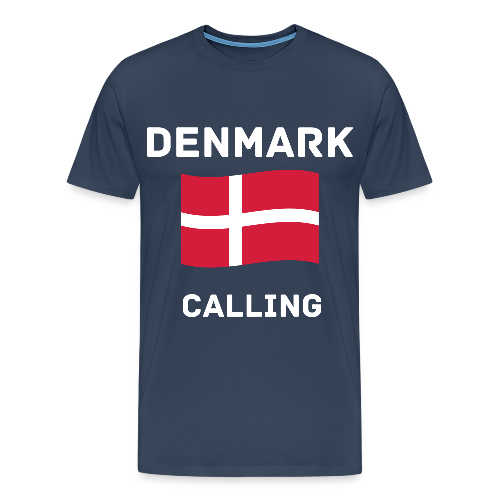 Männer Premium T-Shirt - Denmark calling - Navy